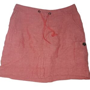 Columbia Pink Linen Blend Skirt 8